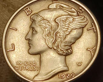 1929-P Mercury Dime BU Brilliant uncirculated Full Split Bands FSB MS 65 condition