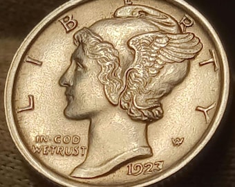 1923-P Mercury Dime Brilliant uncirculated Full Split Bands FSB MS 65 condition