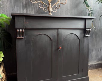 Antique vintage narrow sideboard console table cupboard cabinet