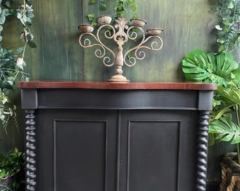 Victorian antique narrow sideboard entrance hall cupboard console cabinet