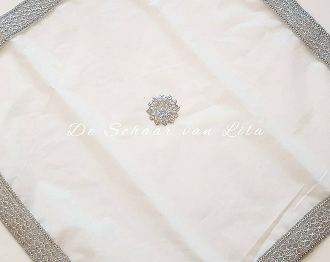 Desmal e Shierni {silver} ( Nikkah Shawl)