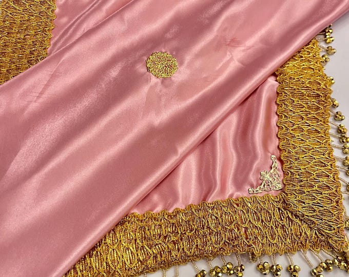 Desmal e Shierni ( Nikkah Shawl) | Red, Purple, White, Gold, Pink |