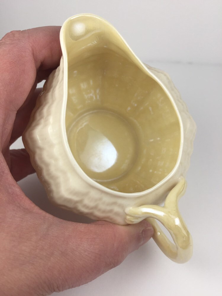 Belleek Tridacna Pottery Creamer 6th Mark Etsy