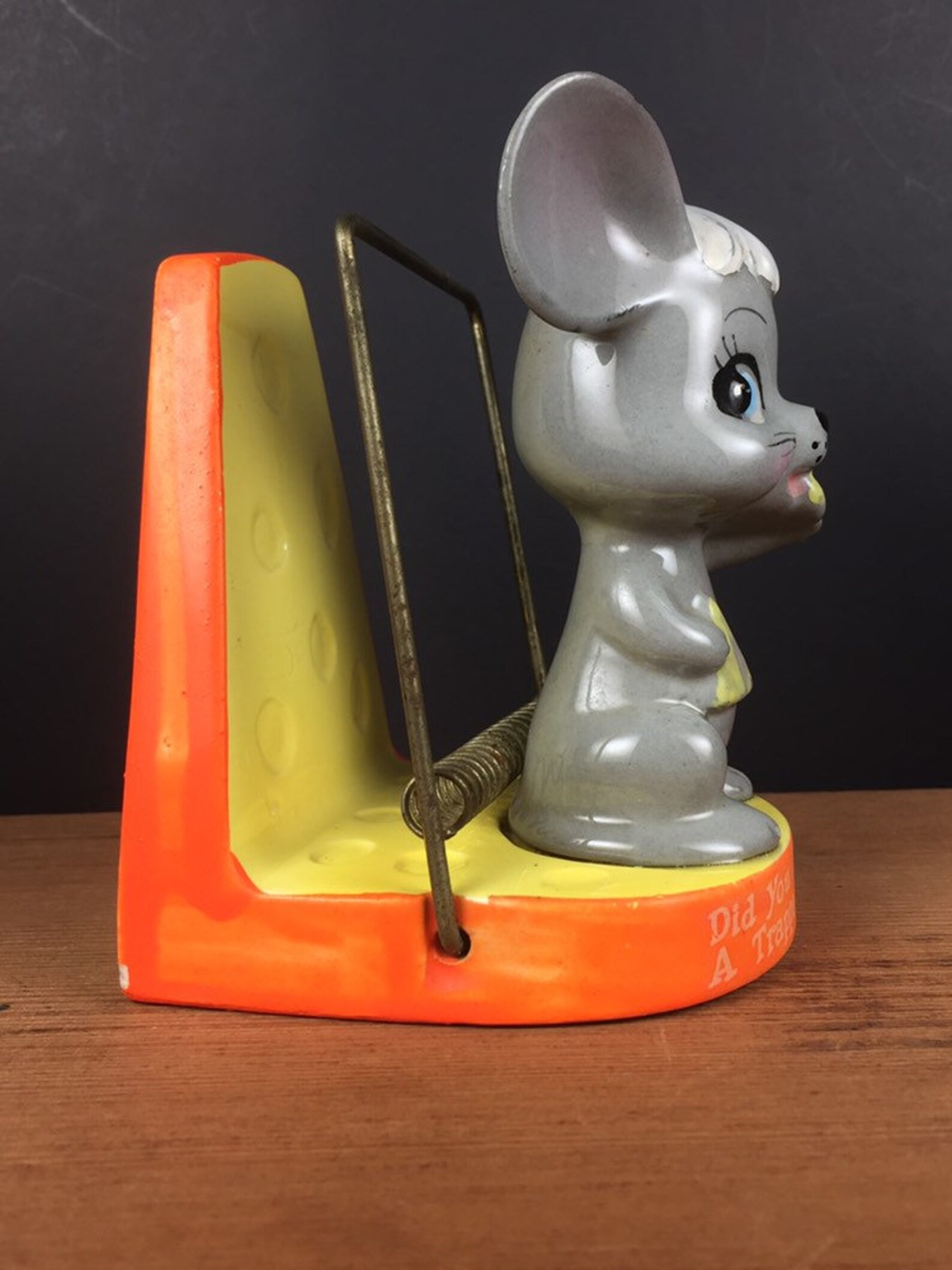 Vintage Enesco Mousetrap Mouse Cheese Napkin Holder Etsy