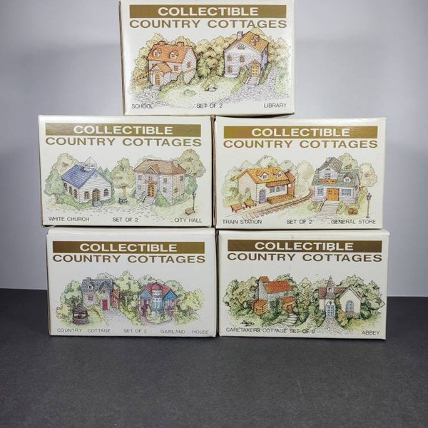 Country Cottages Miniatures by Carol Gordon 10pcs