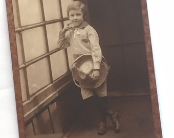 Antique Sepia 1920 5x7 Child Photograph