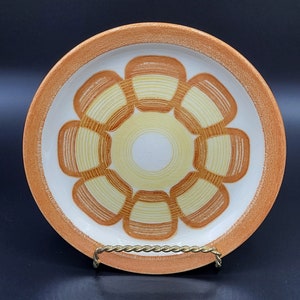 Jamestown Ironstone MCM Orange Yellow Mod 7&quot; Dessert Plate