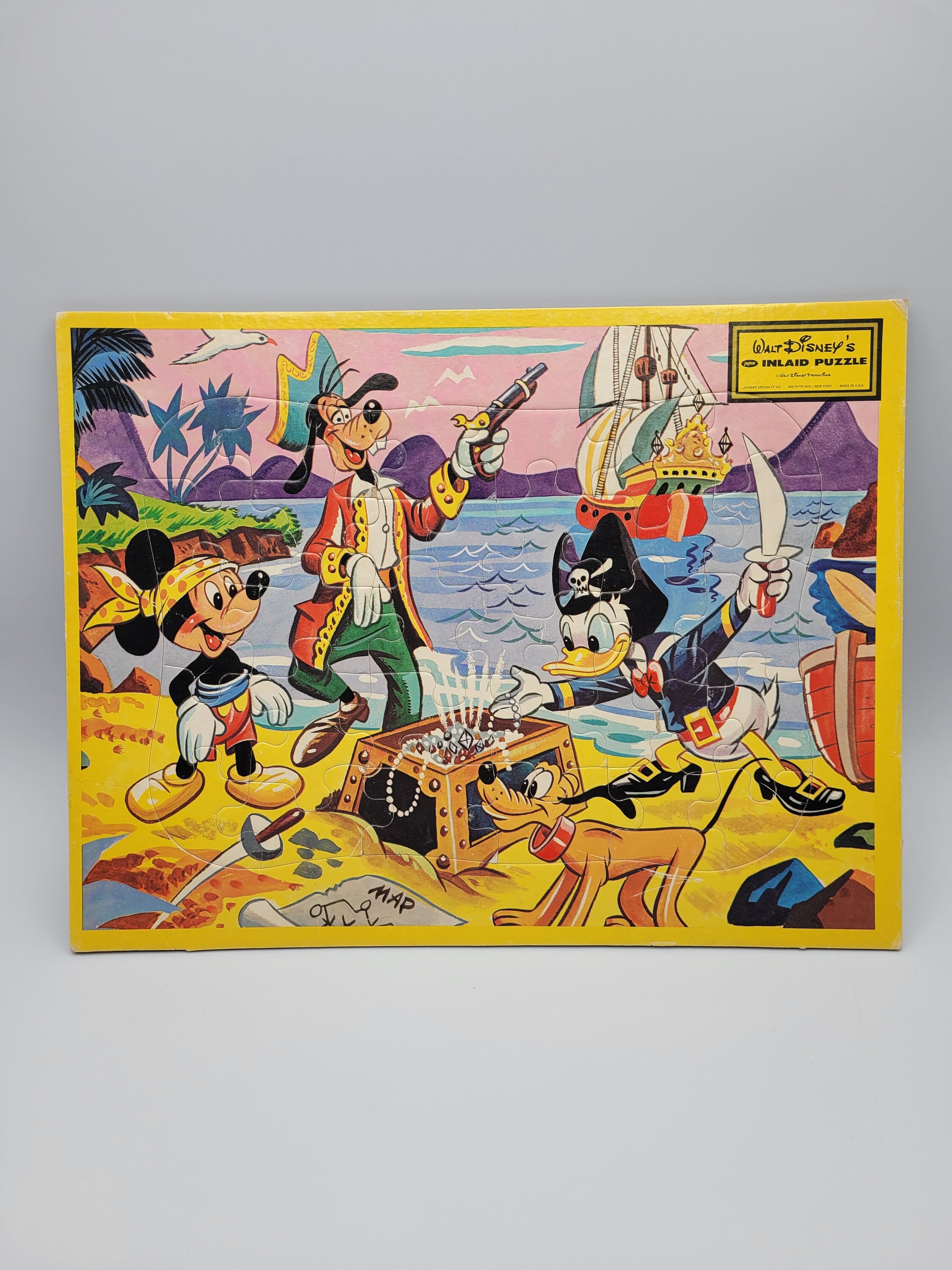 Vintage Walt Disney Goofy Donald Duck Pirate Jaymar Puzzle - Etsy