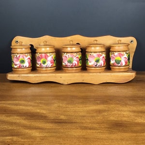 Hand Painted Glass Spice Jar Set of Four. All Jars are Sold Empty. - STV  Designs