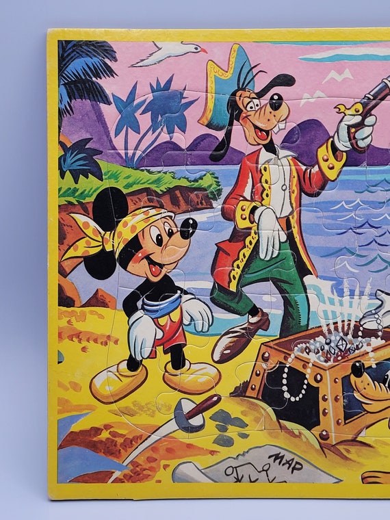 Vintage Walt Disney Goofy Donald Duck Pirate Jaymar Puzzle - Etsy