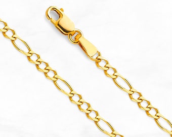 14K Solid Gold Mariner Chain 2.5 Mm Width Gold Flat Mariner Chain ...