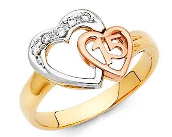 Anillos de 15 años en forma de corazon hotsell