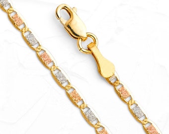 Tri color sale gold chain mens