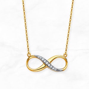 14K Solid Gold Infinity Necklace / Infinity Pendant 14K Solid Gold Infinity Necklace / Infinity Pendant
