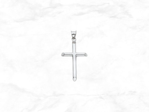 Plain white gold cross deals