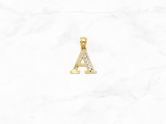 Diamond Tiniest Alphabet Charm in 14K Yellow Gold | Catbird
