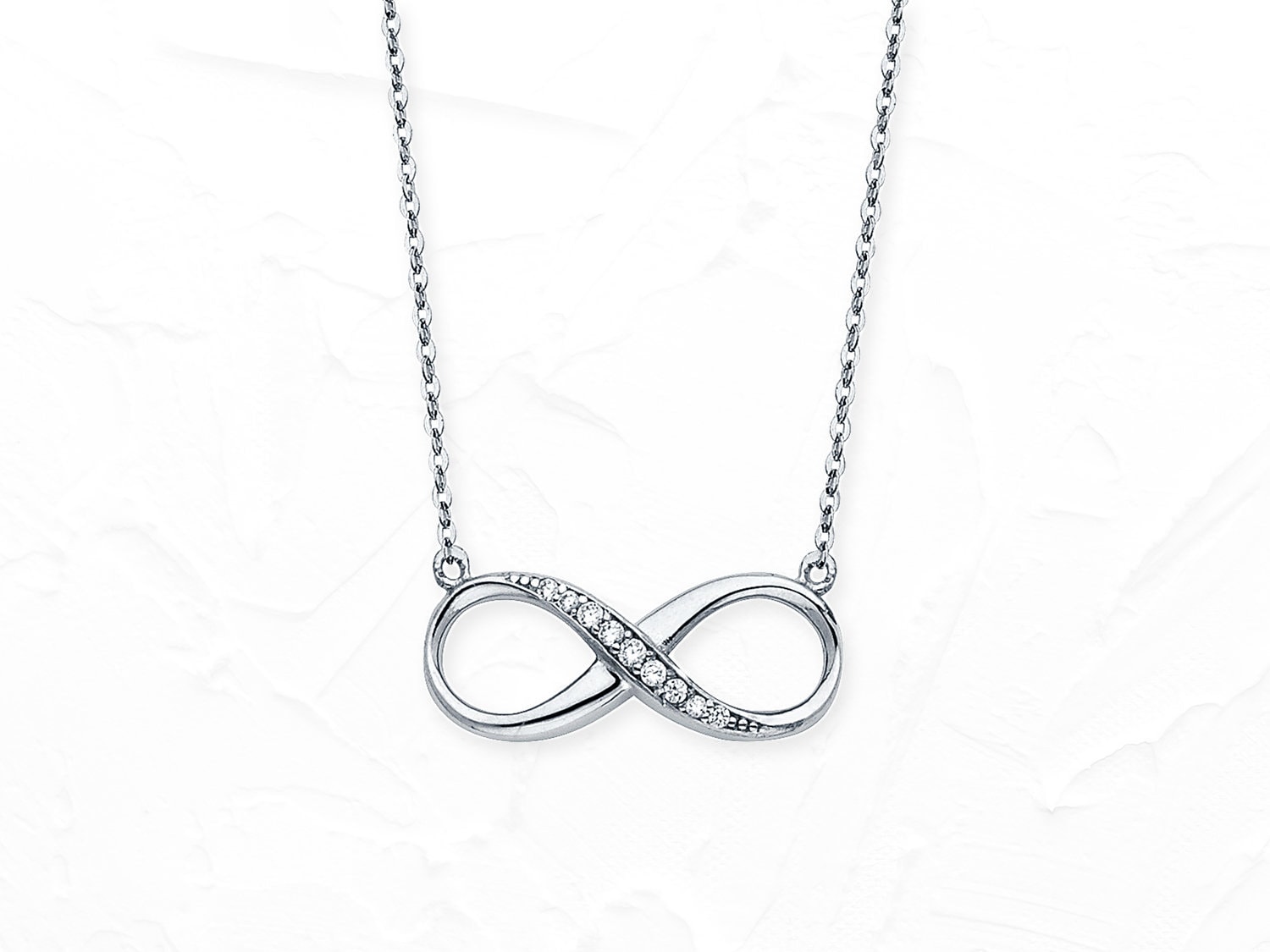White gold on sale infinity pendant