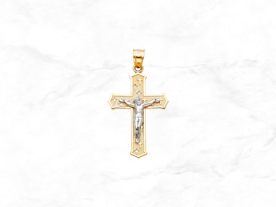 Two tone hotsell gold cross