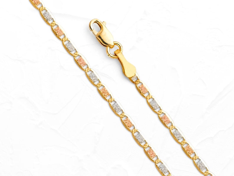 Solid 14K Gold Valentino Bracelet Real Gold Chain Bracelet Etsy UK