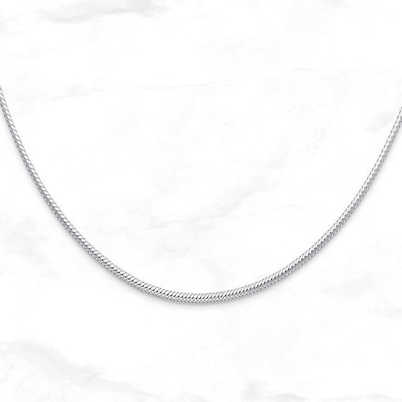 14k white gold omega necklace