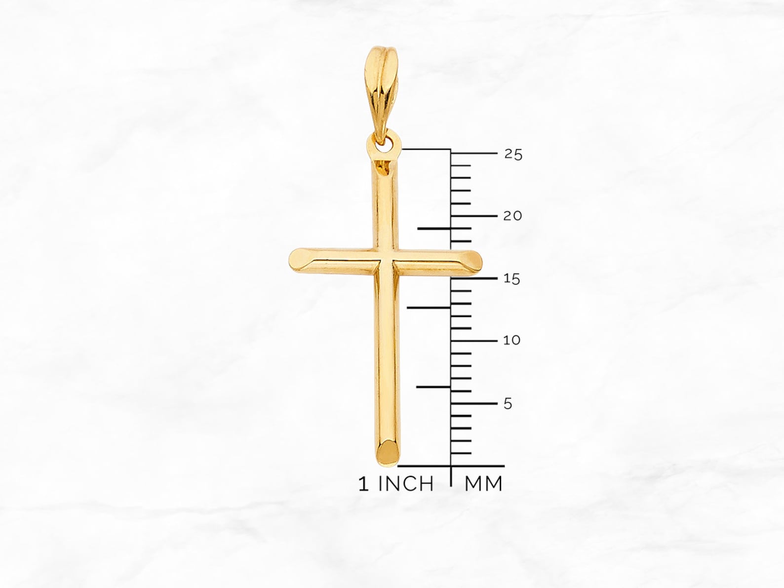 14K Gold Cross Pendant 14K Yellow Gold Cross Real 14K Gold Etsy