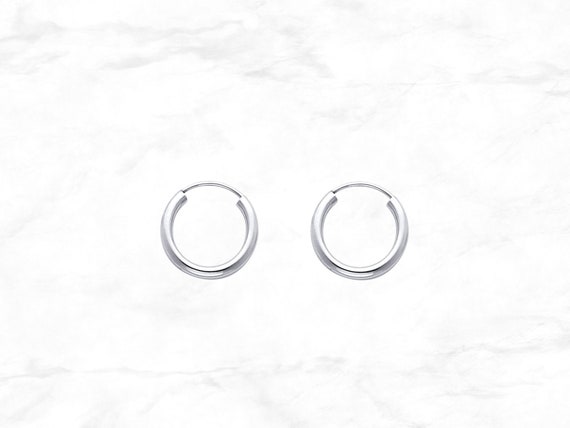 14k White Gold Polished Hinged Hoop Earrings Measures 17x15mm Wide 7mm Thick Jewelry Gifts for Women 14k White Gold Polished Hinged Hoop Earrings Measures 17x15mm Wide 7mm Thick Jewelry Gifts for Women