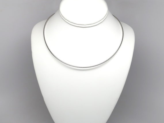 14K White Gold Omega Chain Necklace 2 
