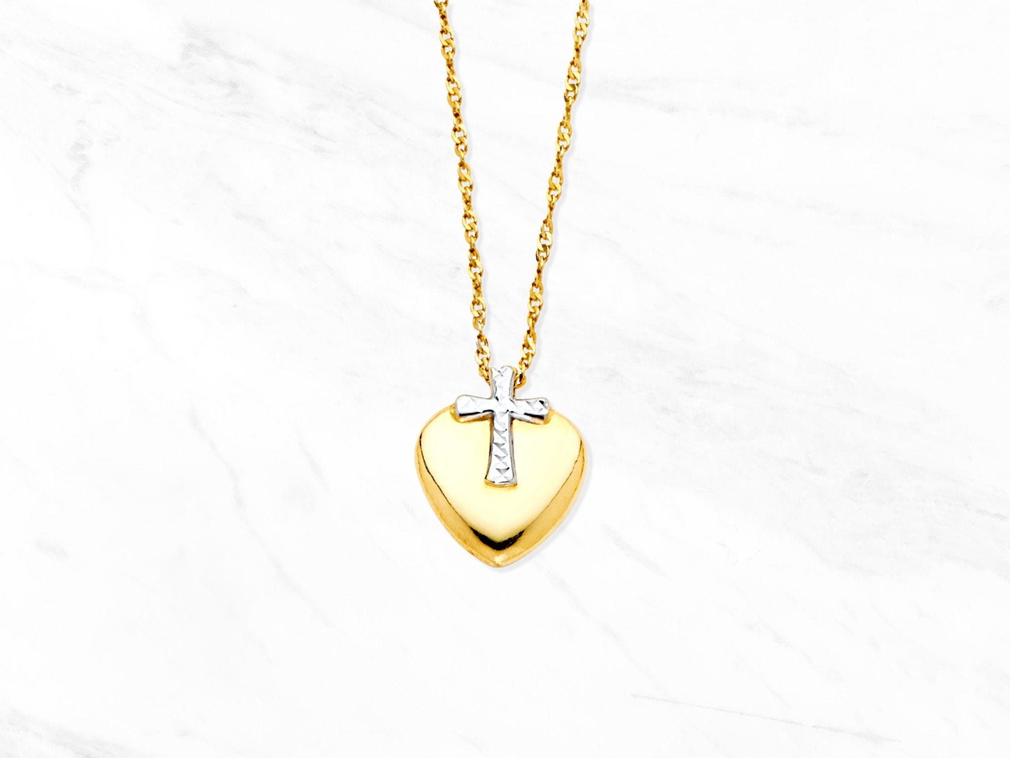 Devotion Rose Necklace in 14k Yellow Gold