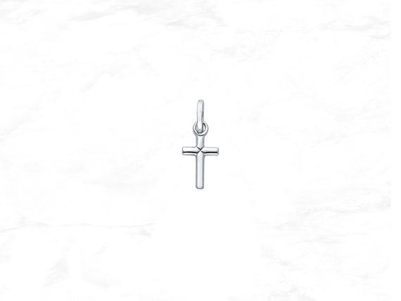 Plain white gold cross sale