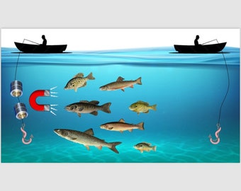 MAG-NETTER,  Fish Attractant, self-generating magnetic field. Makes any lure or bait more attractive. No batteries, Ice fishing