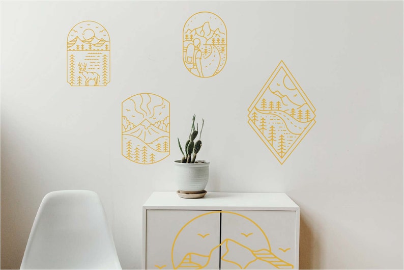 Wall Art Bedroom Wall Art INSTANT DOWNLOADDigital Files Minimalistic Art Nature Prints Travel Bundle Svg For Cricut- Home Decoration