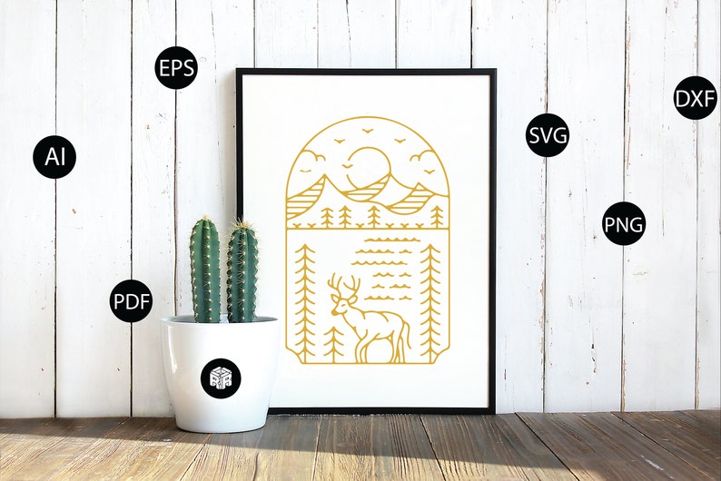 Wall Art Bedroom Wall Art INSTANT DOWNLOADDigital Files Minimalistic Art Nature Prints Travel Bundle Svg For Cricut- Home Decoration
