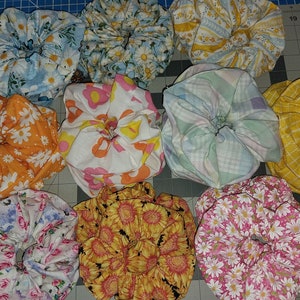 Handmade Hair Scrunchies set of 10