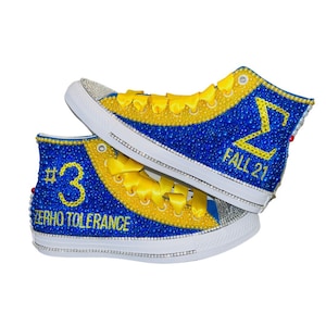 Custom Sorority High Top Canvas Shoes