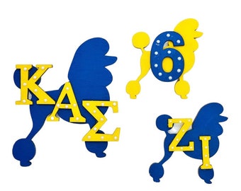 Poodle Pearl Chapter or Line Number Wooden Pin