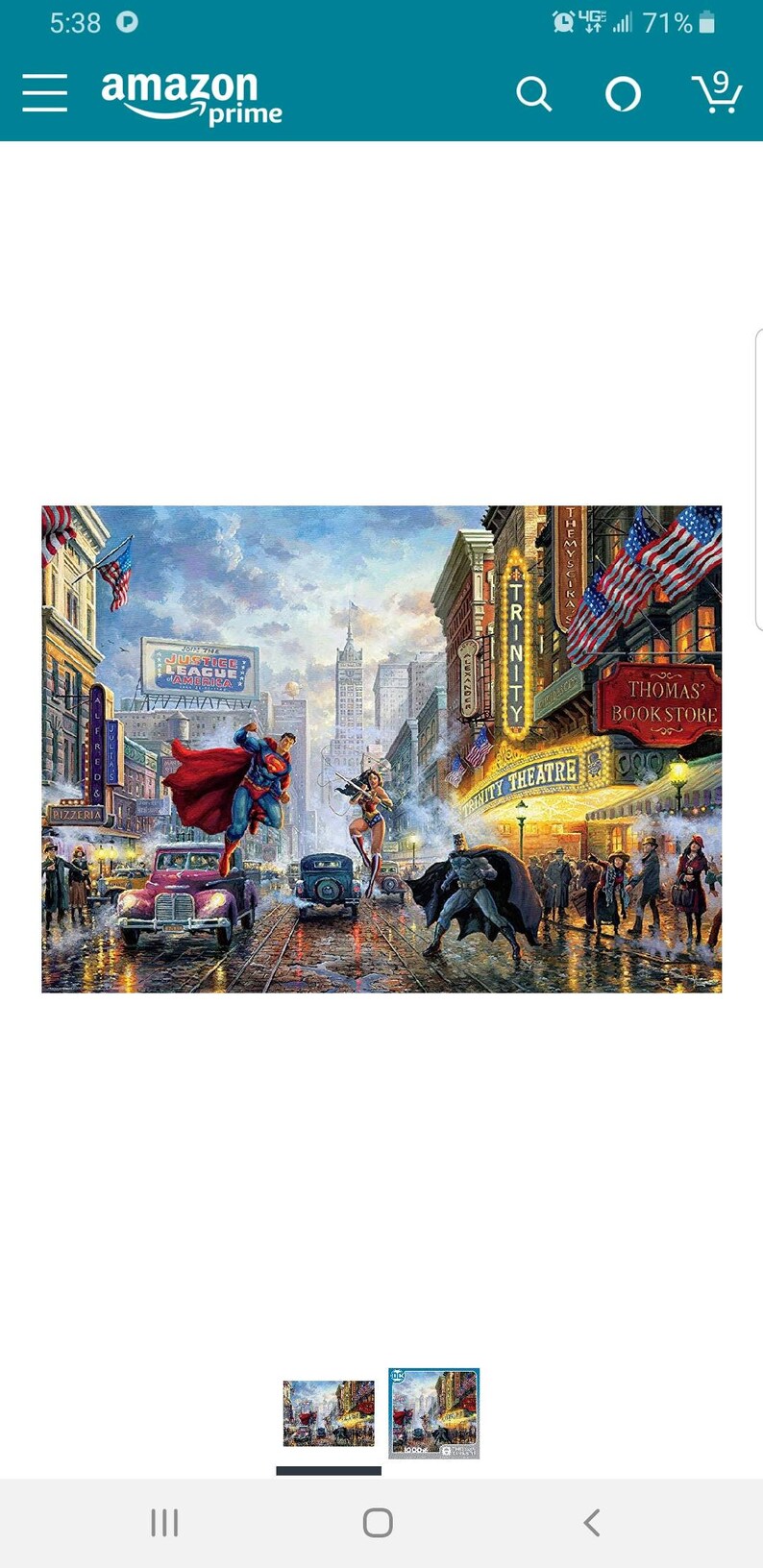 DC comic framed puzzle
