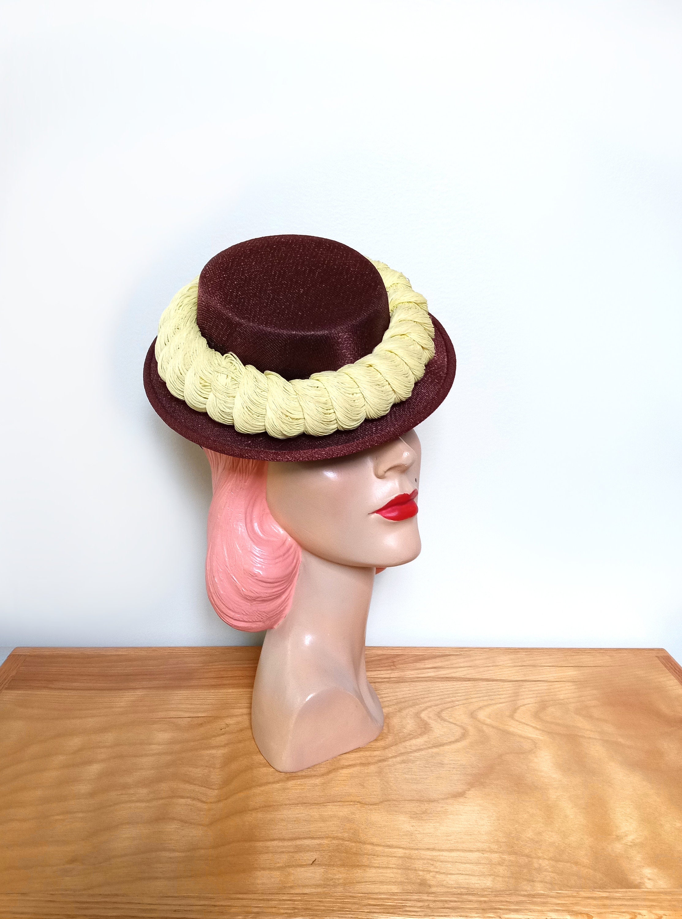 1940s Brown Tilt Hat - Etsy