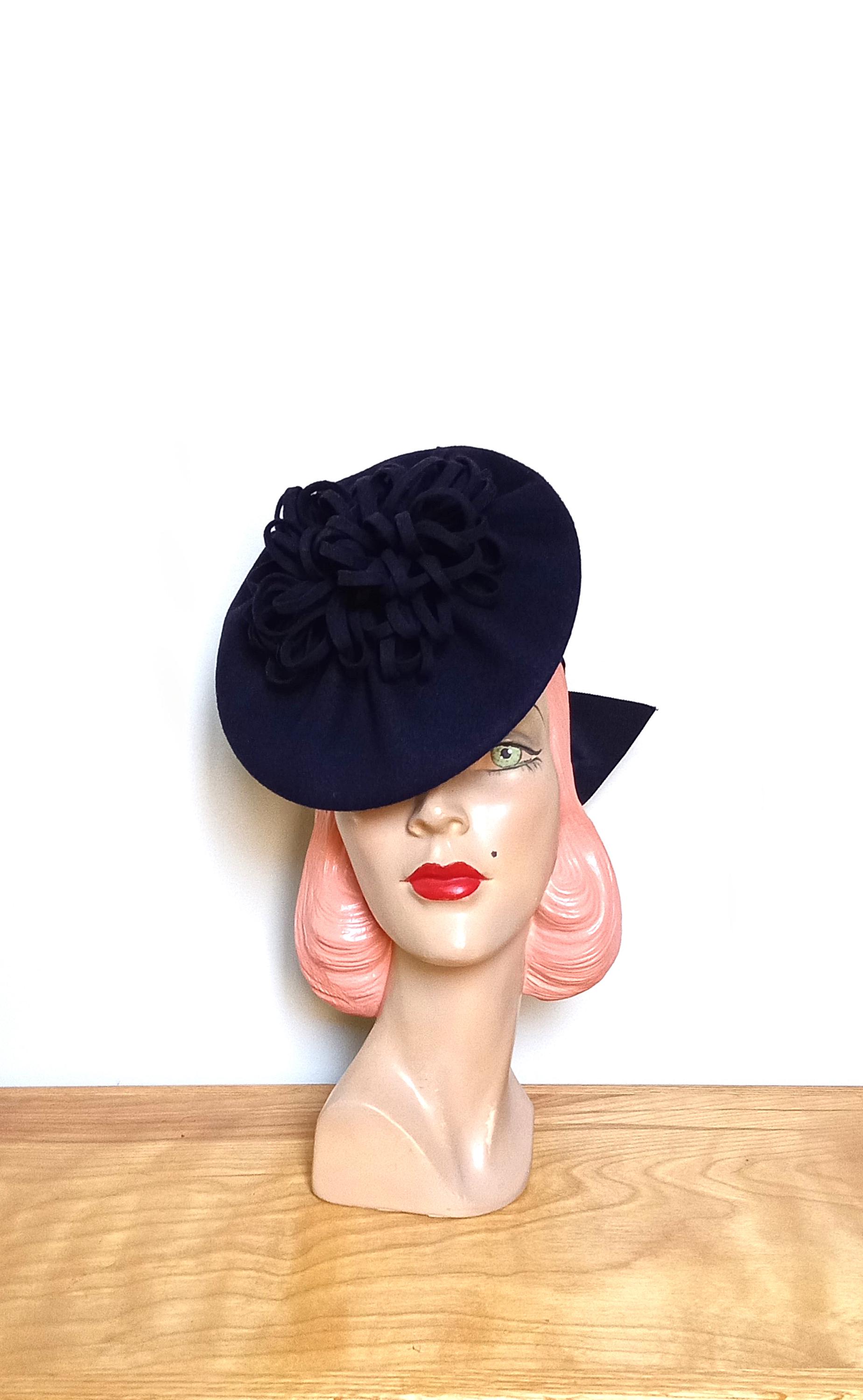 Glamorous Vintage 1940s Navy Fine Weave & Ribbon Hat 1940s Us Navy Hat - Etsy main image 4