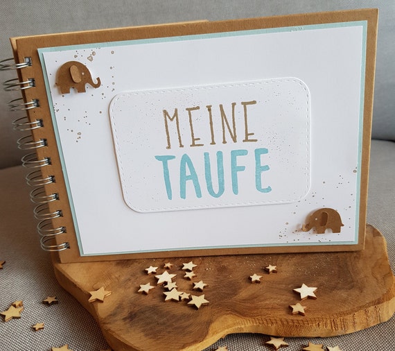 Gästebuch Fotobuch Taufalbum Taufe Fotoalbum Meine Taufe Mit Elefanten
