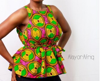 ankara sleeveless tops