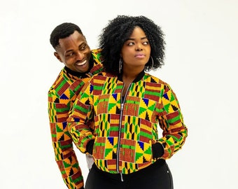 UNISEX Afrikanische Kente Bomberjacke, Afrikanisch