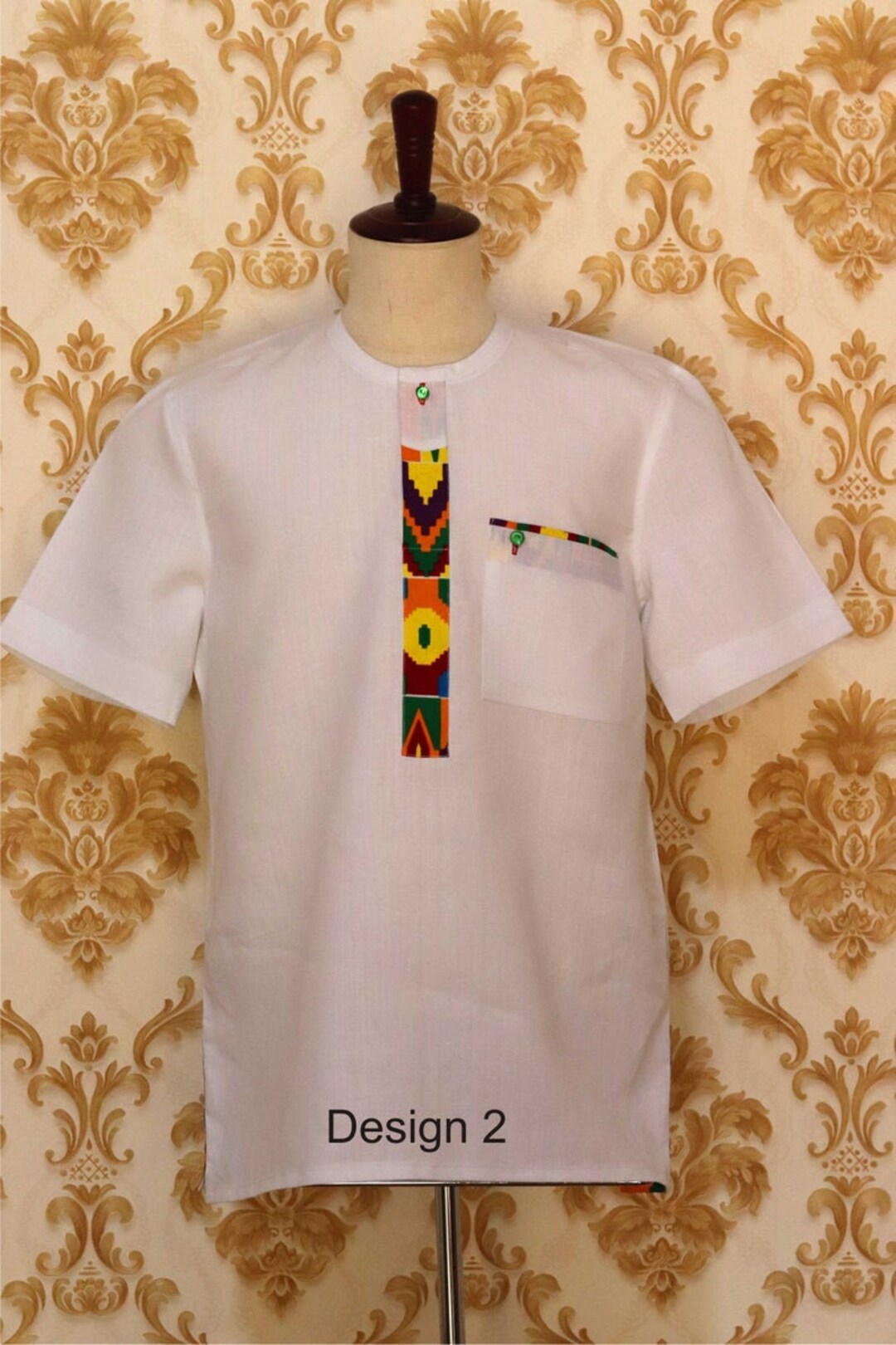 Kente Mixed With Linen African Wear African Style Summer Etsy
