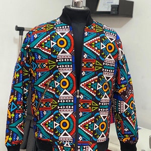 Unisex Ankara Bomber Jacket, African Bomber Jacket only, Dashiki Jacket