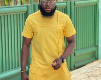 African Wedding Suit, Prom Suit for Men, Traditional  Shirt and Trousers