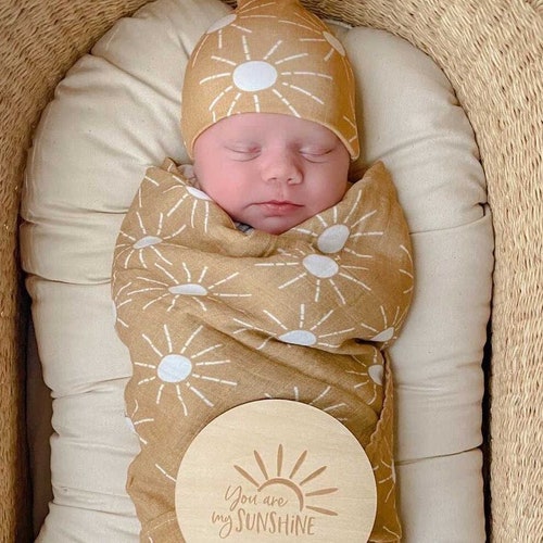 100 Organic Muslin Swaddle Blanket Sage Green Rainbow Boho Etsy