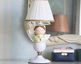 Praying Angel Table Lamp for Kids Room and Nursery Decor, Gender Neutral for Boys and Girls Room