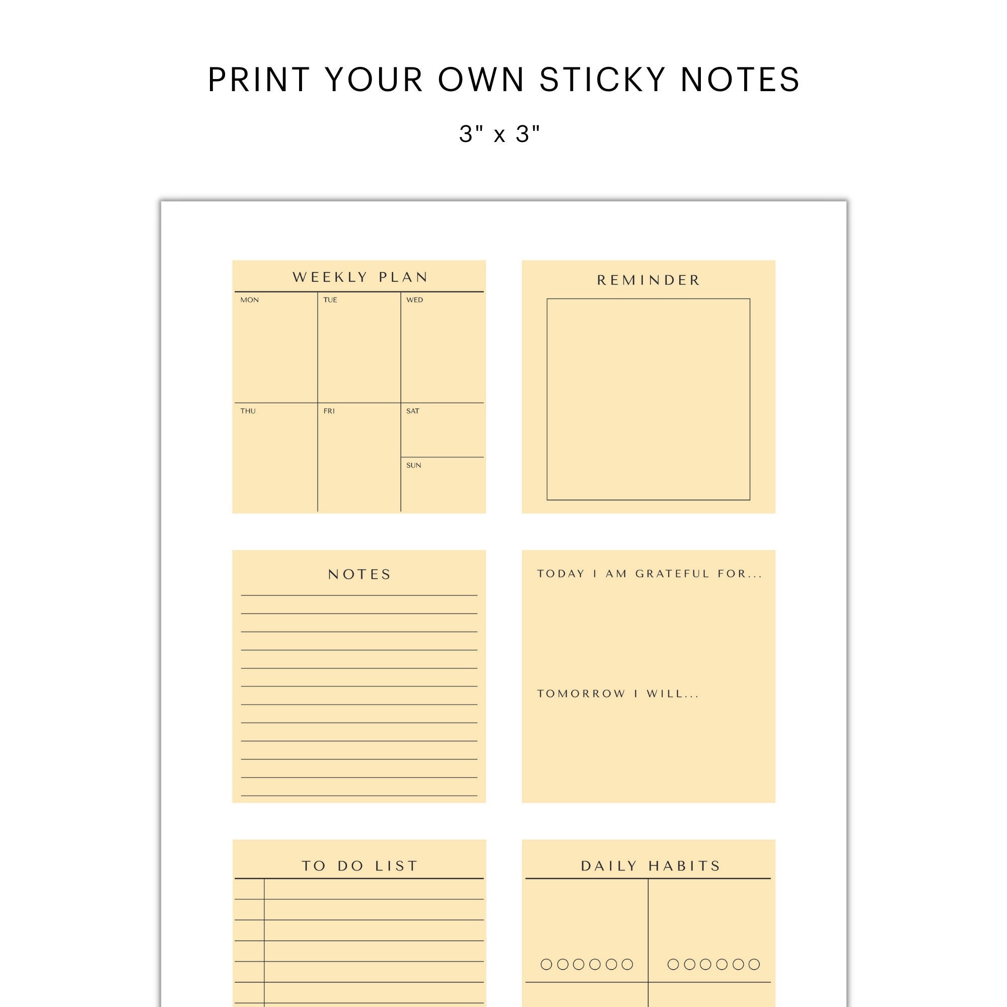 How to Print Custom Sticky Notes with a Free Template - Happy Teacher Mama