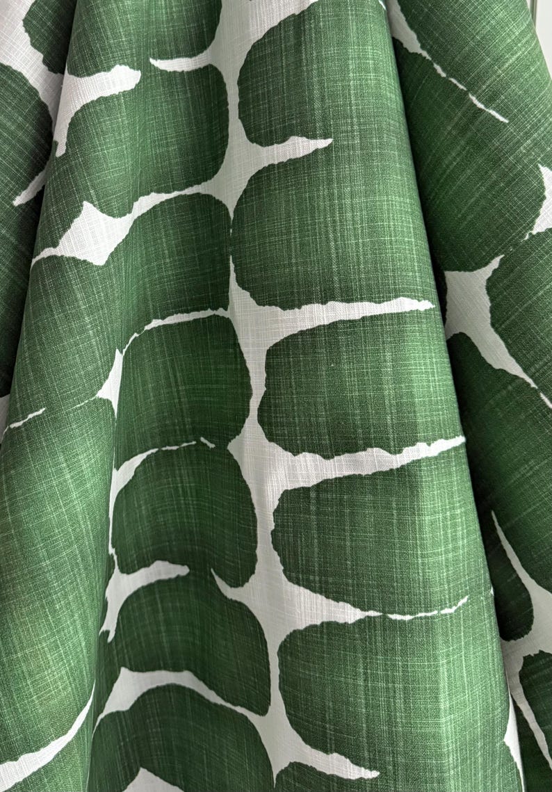 Green Shibori Fabric by the Yard - Cotton Canvas Pine Green Dot Textured Upholstery Fabric for Curtains Pillow Covers DIY Boho Home Decor afbeelding 6