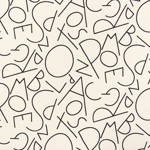 Premier Prints Fabric - ABC Black Macon - 54&quot; wide