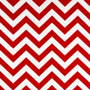 Premier Prints Fabric - Zigzag Lipstick/White - 54" wide